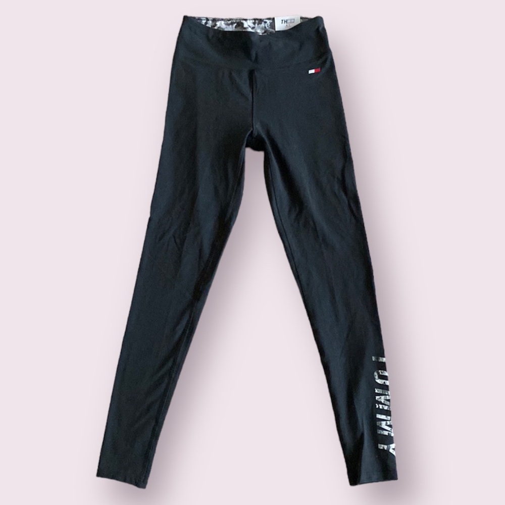 Tommy Hilfiger NWT High Rise Athletic Jersey Leggings Full Length XS Stretchy